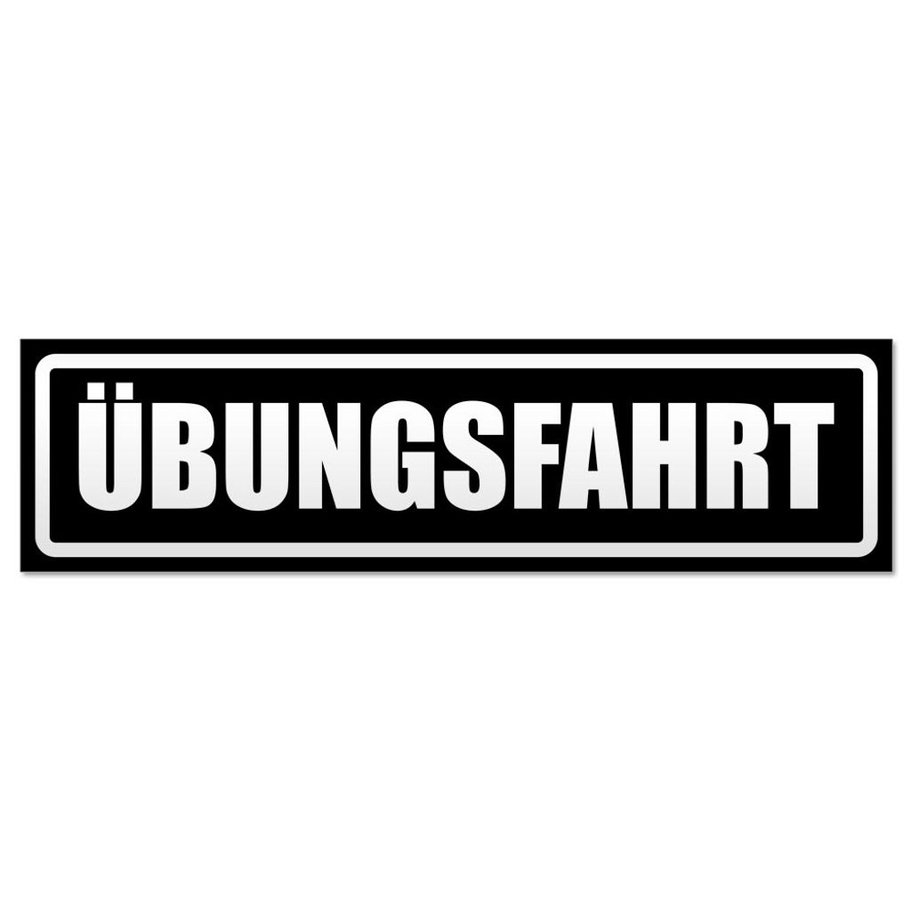 Ãbungsfahrt invertiert Magnetschild Schild magnetisch