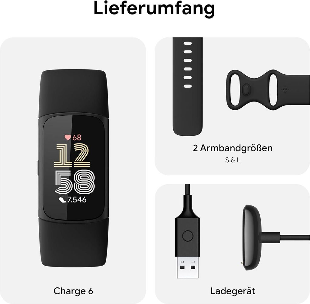 Fitbit Charge 6 Black Aluminium Produktbild 14