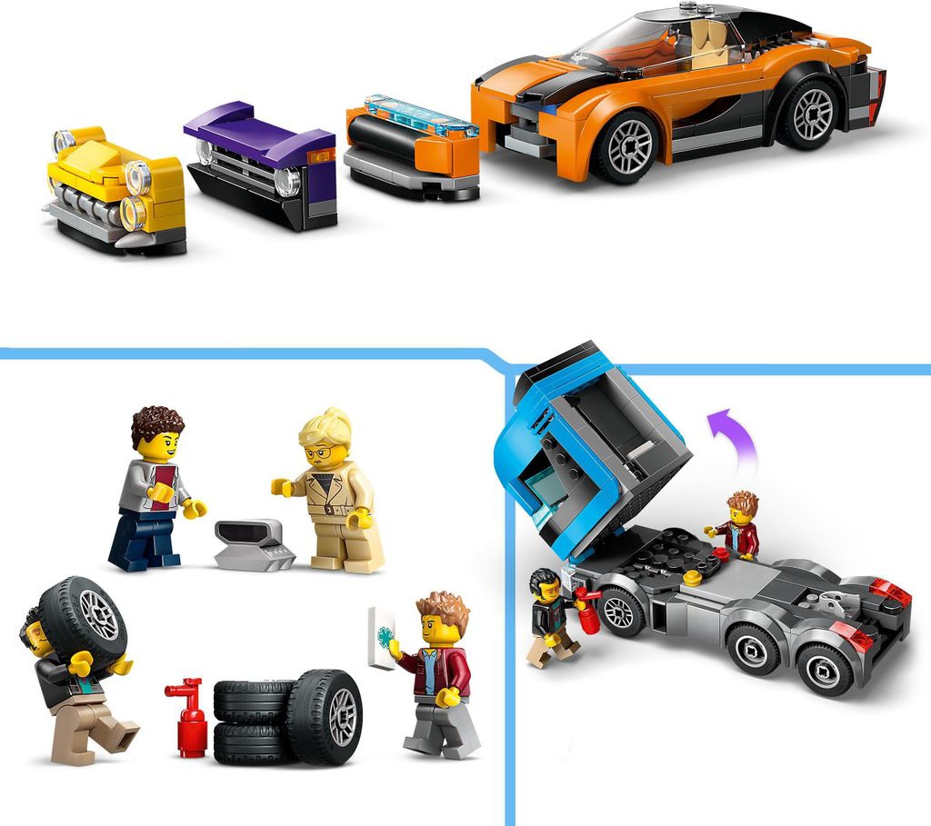 LEGO® City 60408 Ciężarówka do transportu samochodów z Zdjęcie produktu 5