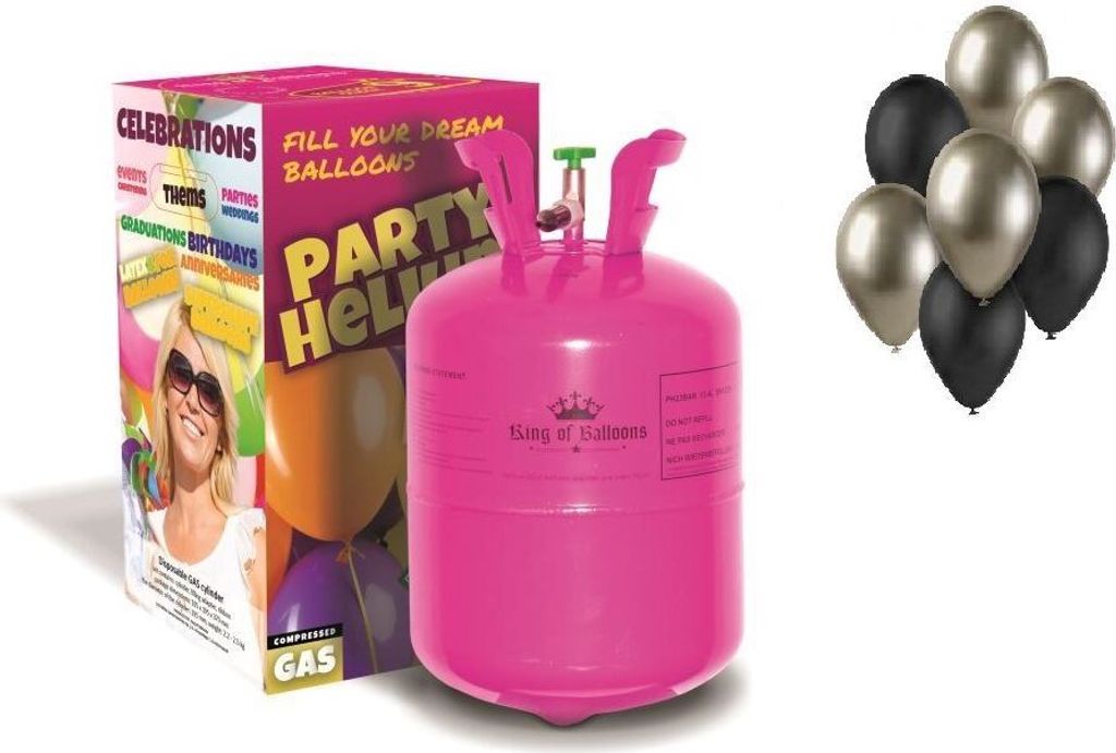 Helium sada HELIUM + SADA LATEXOVÝCH BALÓNKŮ - chromovaná Obrázek produktu 