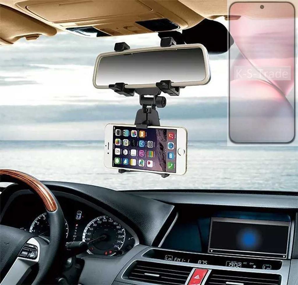 K-S-Trade Smartphone Halterung kompatibel mit Vivo X200 mini Rückspiegel Halterung schwarz Auto Halterung KFZ Halter
