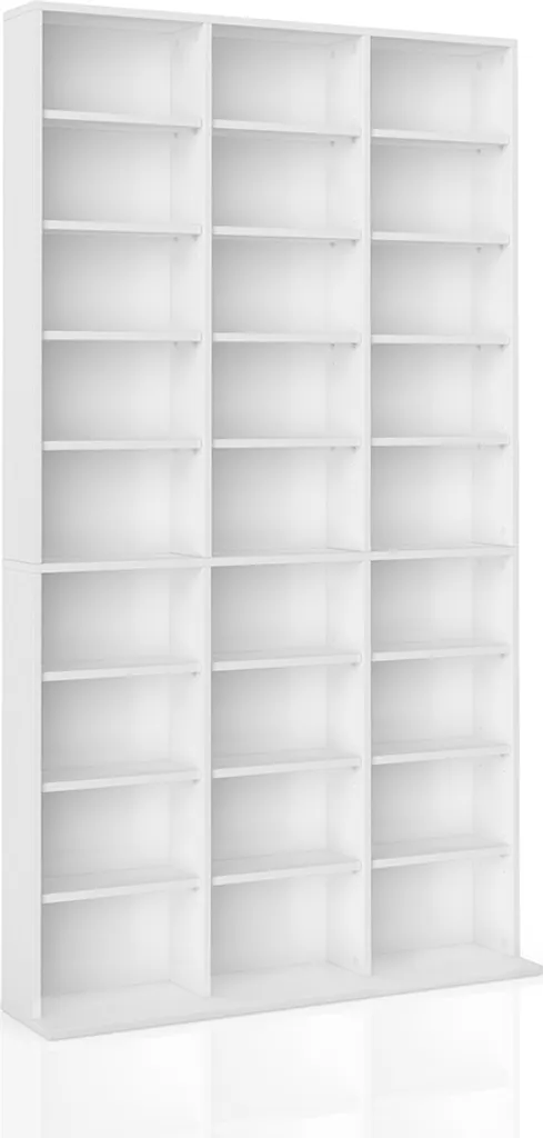 Vicco Jukebox Modèle 25402 - Étagère CD Blanc de 102x178cm Moderne