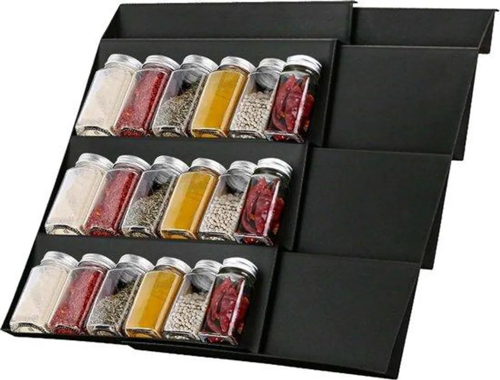 Organisateur épices pour placard de cuisine, coulissant et ajustable
