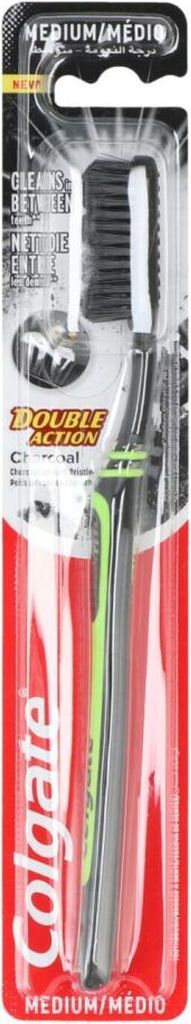 Colgate Szczoteczka Double Action Charcoal Średnia Zdjęcie produktu 