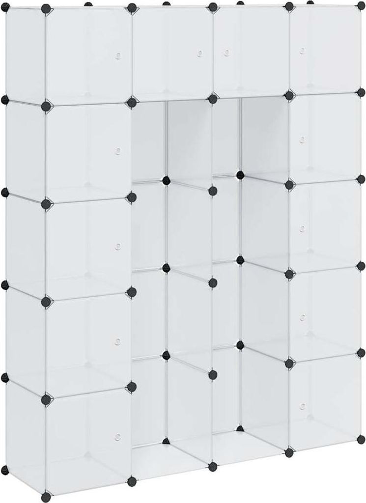 vidaXL Modularer Schrank mit 14 Fächern Weiß 37x146x180,5 Produktbild 
