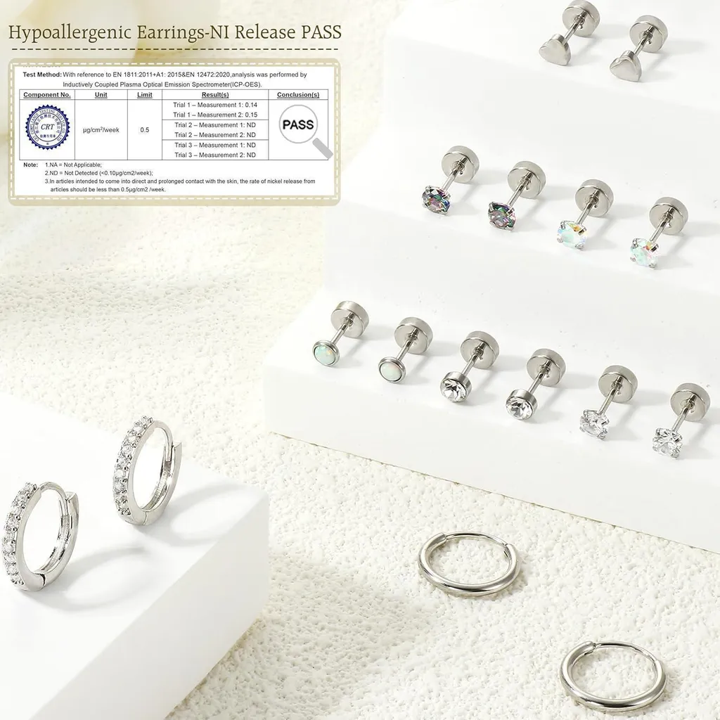 Set Di 3 Paia Orecchini A Cerchio Piccoli In Argento 925 – Diametri 9-11-14 Mm, Ipoallergenici, Placcati Oro Bianco, Con Sacchetto In Velluto