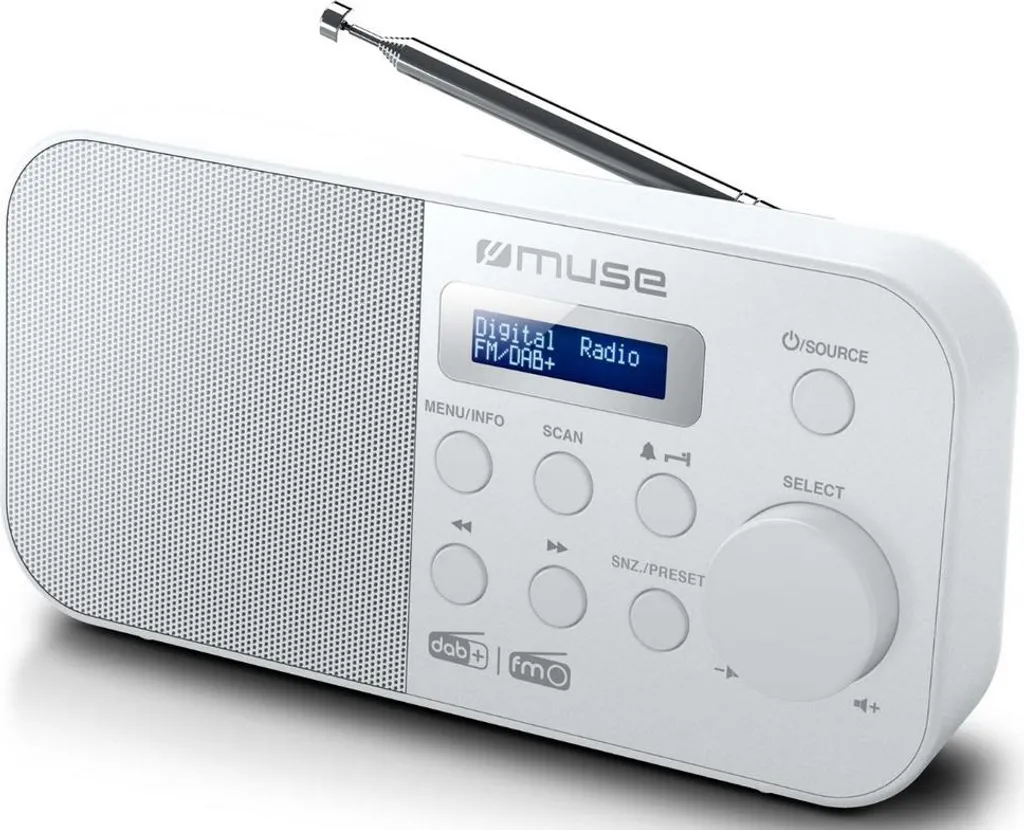 Radio portatile digitale bianca Muse M-109DBW