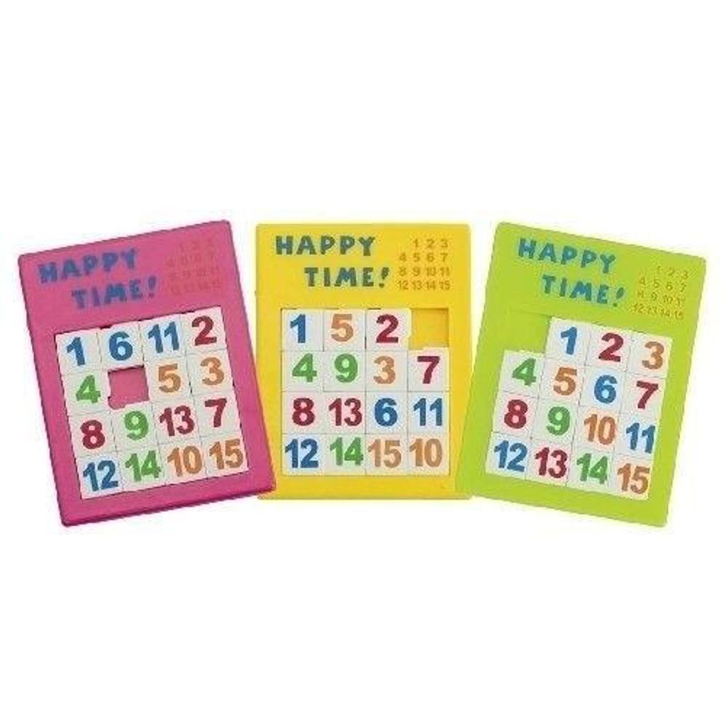 goki 13186 Schiebepuzzle Nummern, Kunststoff, 7 x 9 cm (Farbe zufällig)
