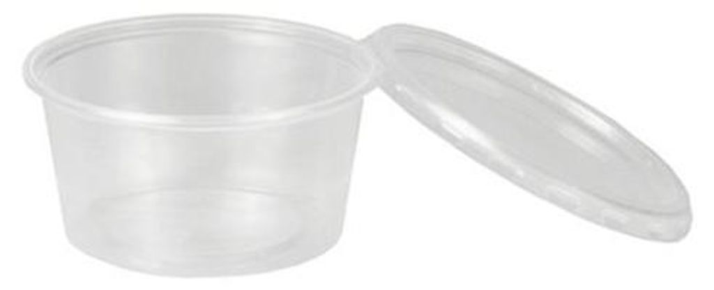 50 tradingbay24 Dressingbecher mit Deckel, PP rund 80 ml Ø Produktbild 