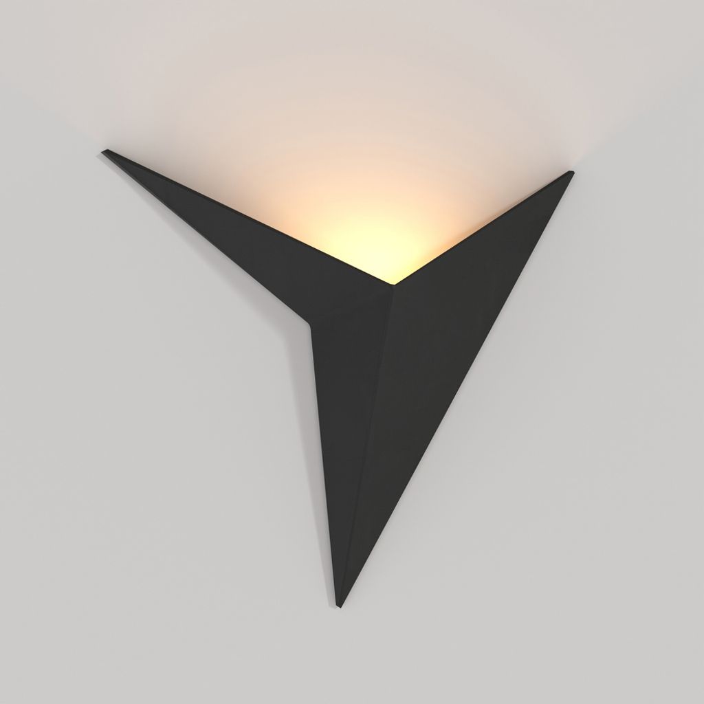 Lampa ścienna LED, metal, czarny, geometryczny wzór Zdjęcie produktu 