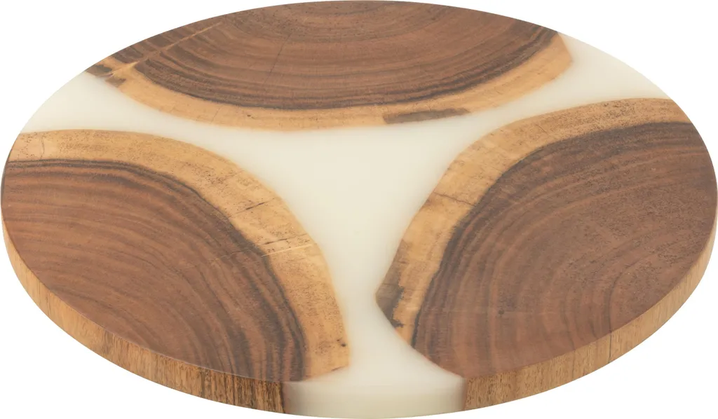Planche de service ronde en acacia pour fromage et charcuterie J-Line