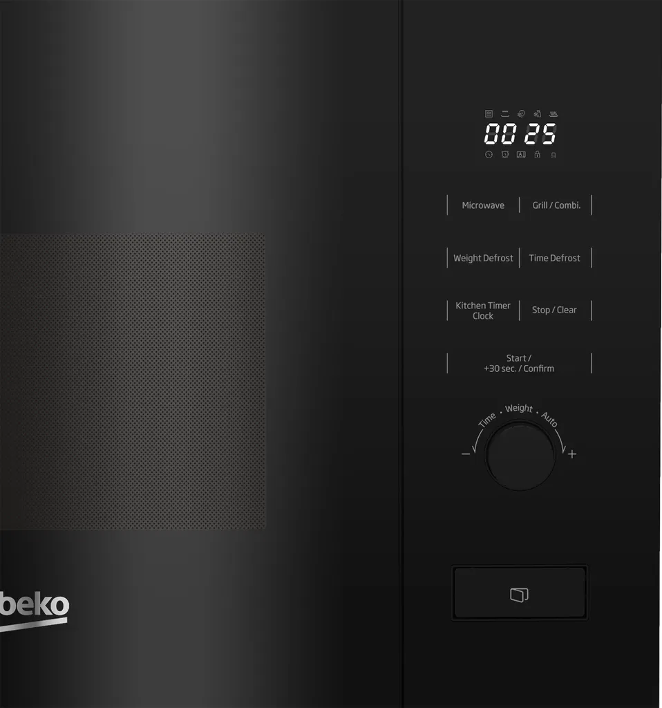 Four Micro-ondes Combiné Gril Beko 20 Litres Noir Encastrable Design