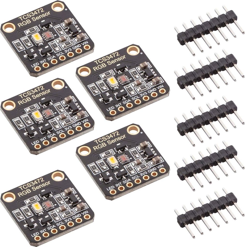 AZ-Delivery Sensoren TCS34725 RGB Farb Sensor mit Infrarot-Filter, DIY Modul zur Farb-Erkennung Kompatibel mit Arduino, 5x Set