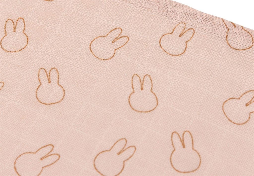 Jollein-Spucktuch 70x70cm Miffy Silhouettes - Wild Rose - 3 Stück-Rosa