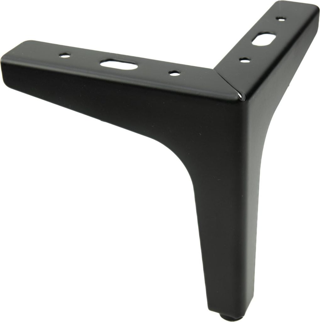 Nogi meblowe z czarnego metalu o wysokości 13 cm, czarne Zdjęcie produktu 