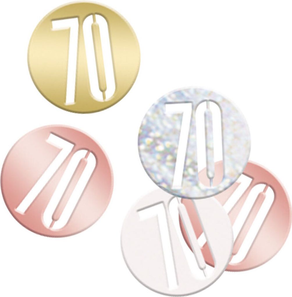 Deko Konfetti Urban Apricot Glitzer zum 70. Geburtstag