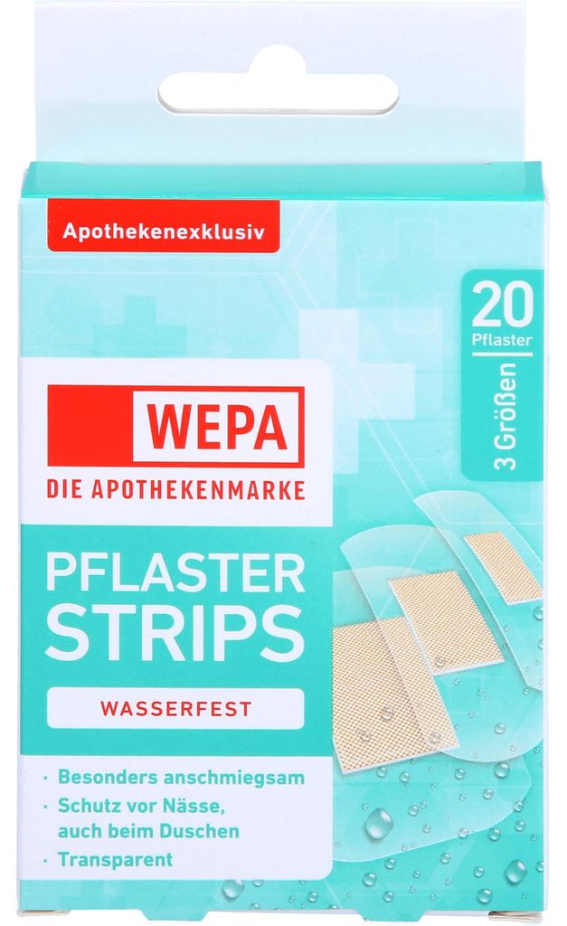 WEPA Pflaster Strips wasserfest 3 Größen, 20 St PFL