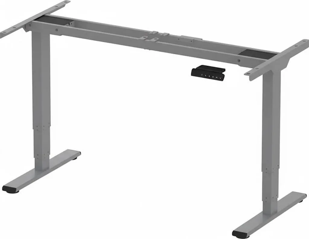 Évitez le mal de dos avec le bureau réglable E6S-EUV4 gris motorisé