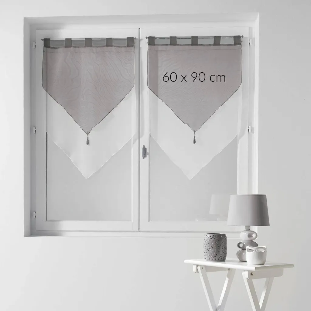Tende da Cucina DUO 60x120 cm con Frangia - Atmosfera Accogliente