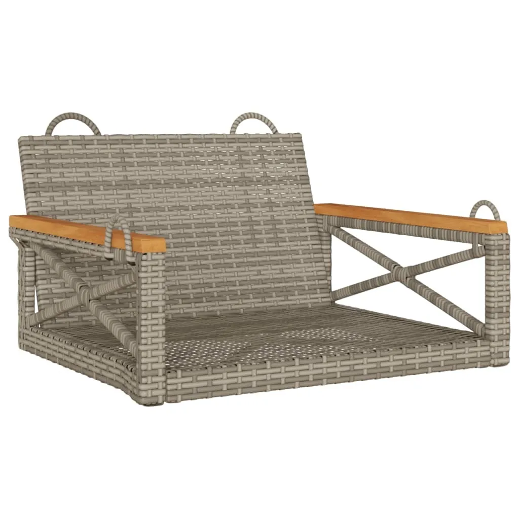 Poltrona Sospesa Grigia da Esterno 63x62x40cm | Rattan Sintetico PE