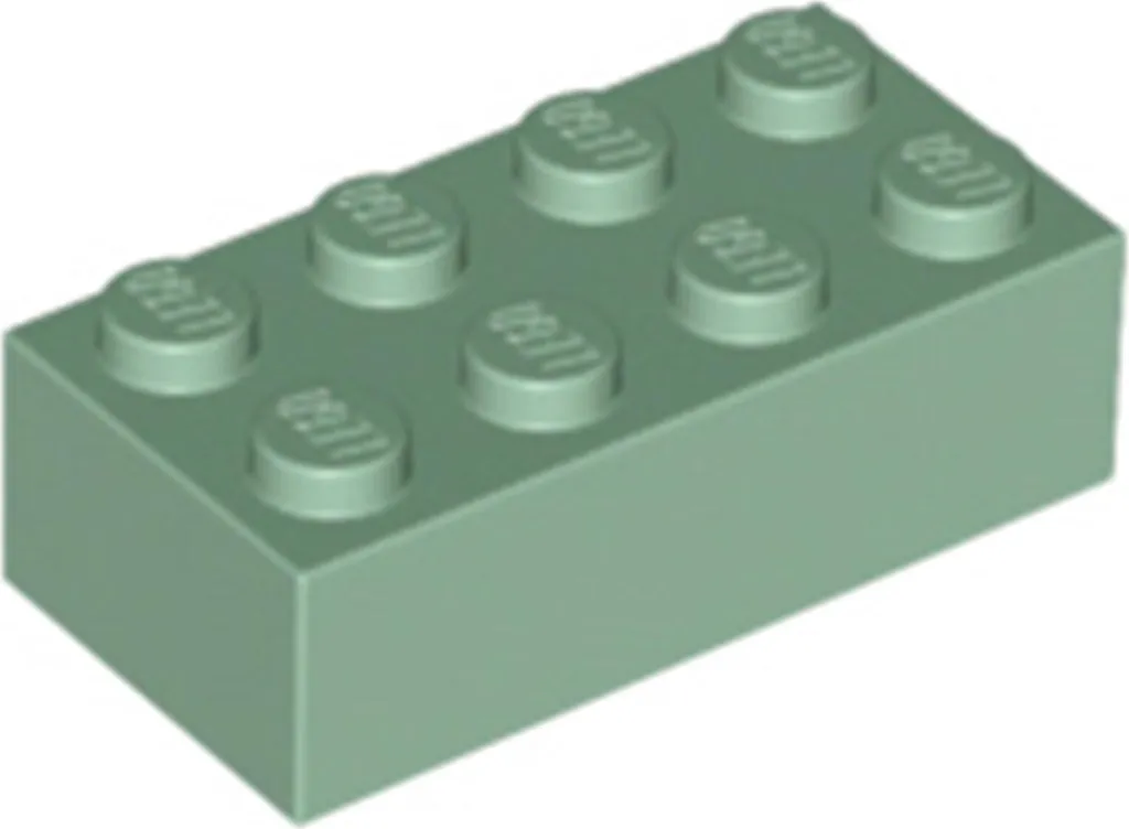 Brique LEGO 2x4 Vert Sable x50 - Solution pour Manque de Pièces en Vrac