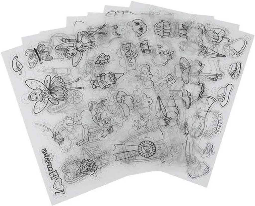 Kit Porte-clés Thermorétractable en Plastique Dingue Filles 20 x 29 cm