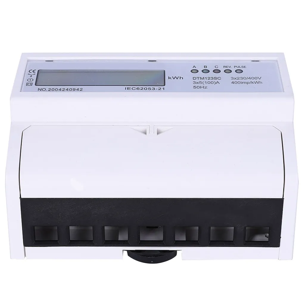 Compteur d'énergie triphasé 100A numérique KWh avec écran LCD - 4