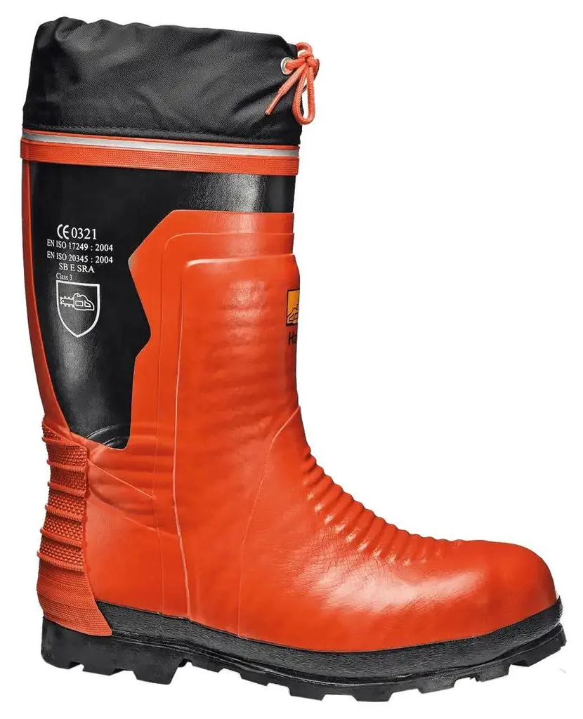 Bottes anti-coupure tronçonneuse Sir Safety rouge T39 : sécurité totale