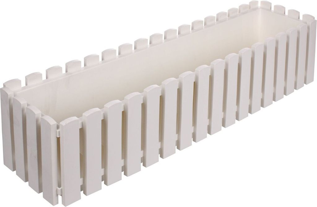 2er Multipack Fency Blumenkasten weiß 75 cm