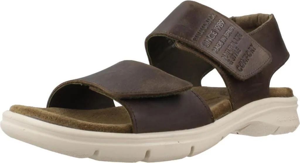 Sandales Homme pour Voyage et Marche Panama Jack Rusell C3 Vert Cuir