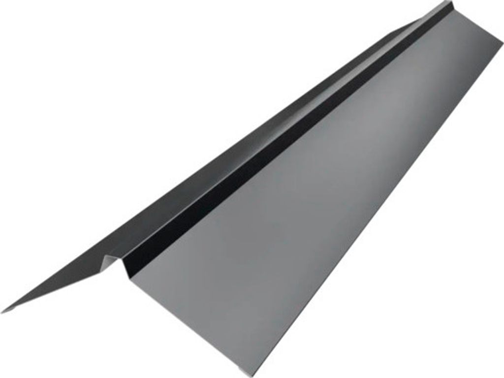 PRECIT Dachfirst gerade für Trapezblech Tiefschwarz RAL 9005 2000 mm x 95 mm x 95 mm (Materialstärke = 0,4 mm)