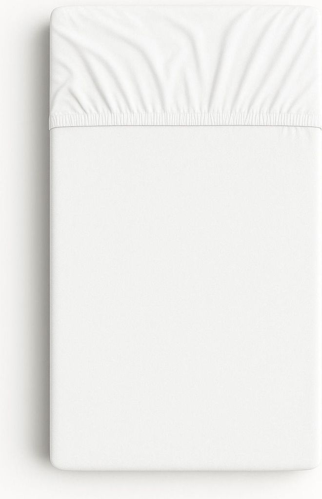 Lenzuolo per lettino in cotone 120x60 cm - bianco Immagine del prodotto 