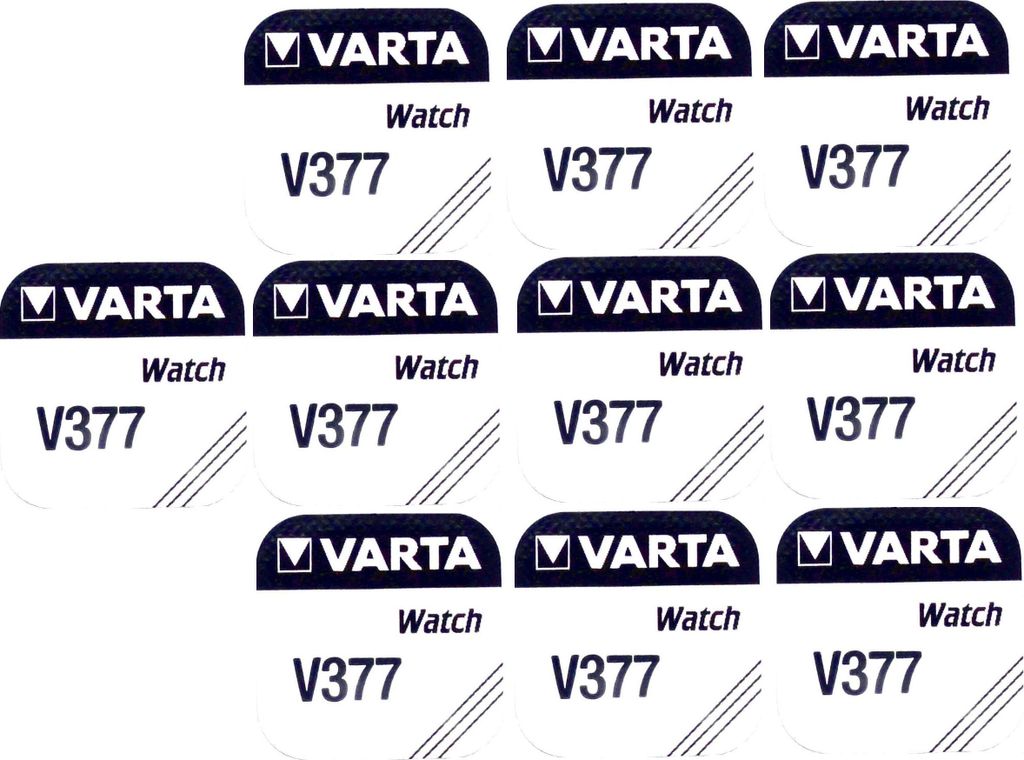 Varta Knopfzellen 377 SR626SW (10 Stück, V377) Produktbild 1