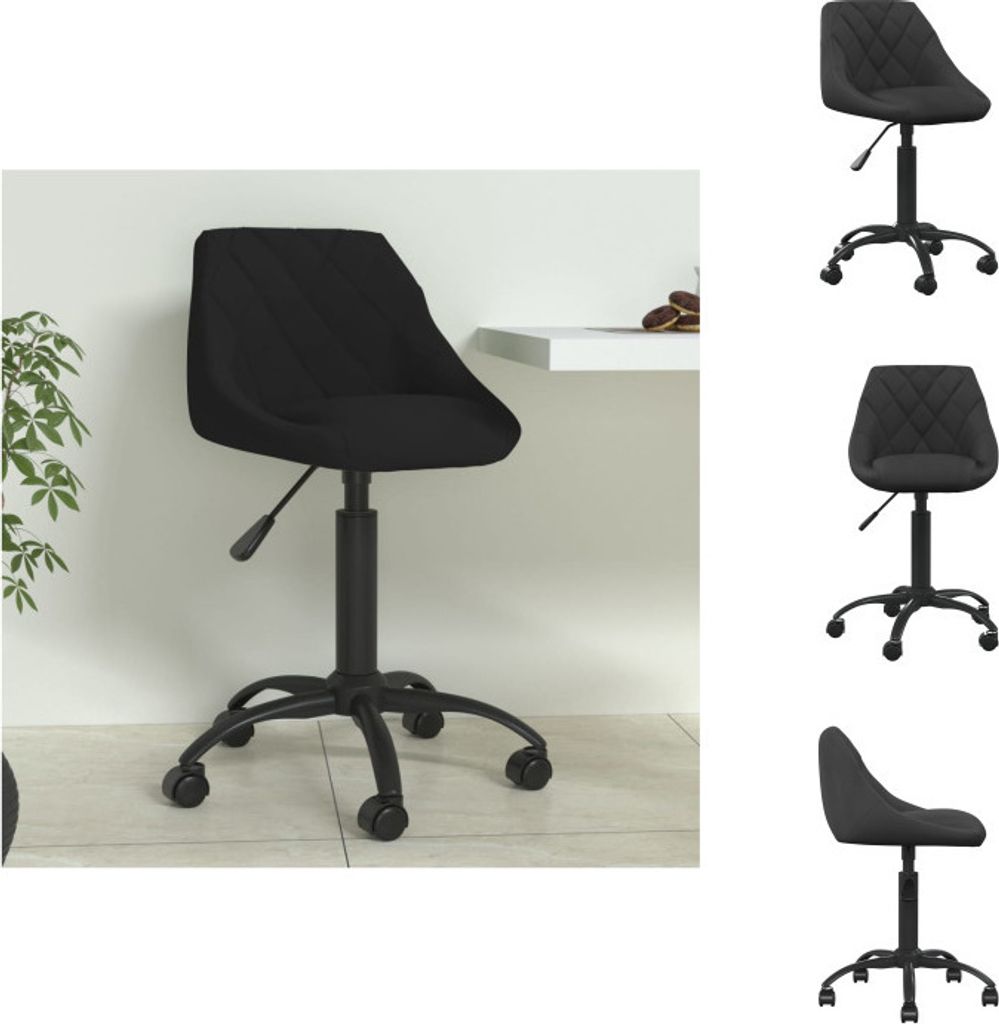 vidaXL Esszimmerstuhl Schwarz Samt - Esszimmerstühle