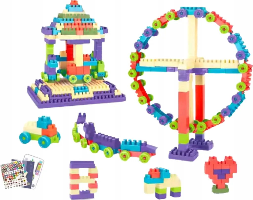Jeu d'Assemblage de 380 Briques Colorées pour Apprendre en Jouant - 5