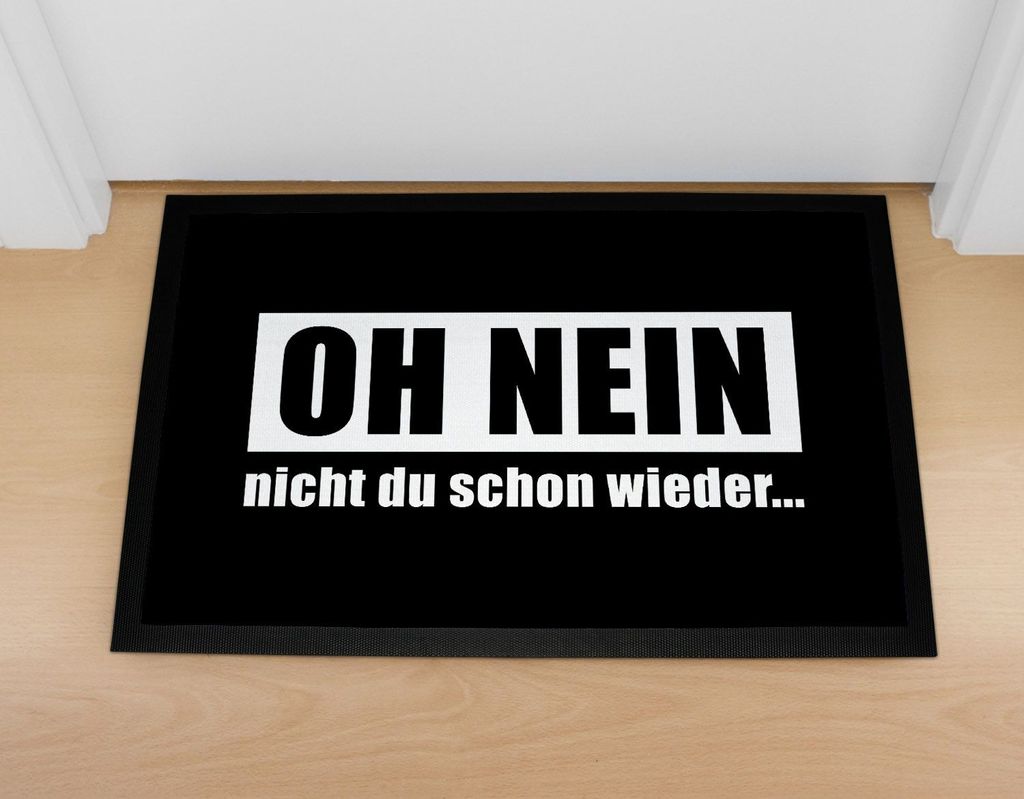 Zerbino Con Scritta 'Einbrechen Lohnt Sich Hier Nicht' (Qui Non Conviene Scassinare), 40x60 Cm, Antiscivolo