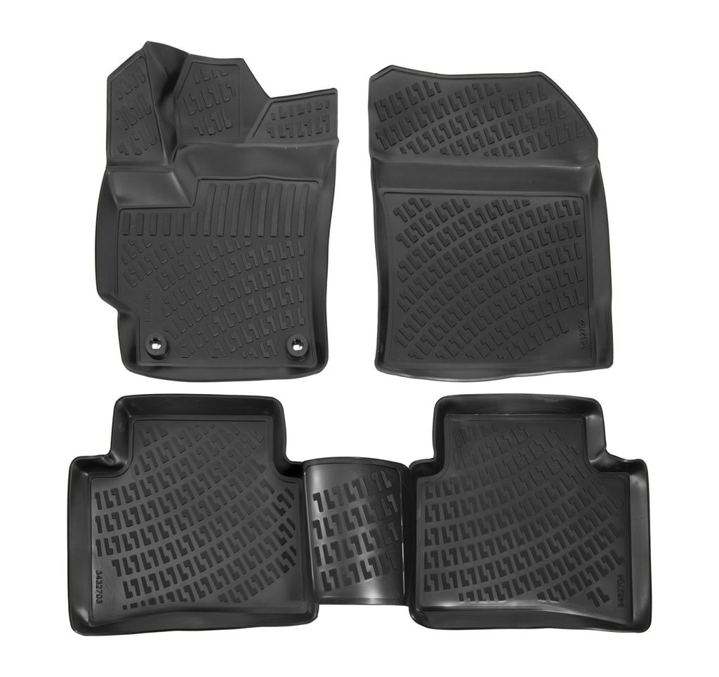 J&J AUTOMOTIVE | 3D Automatten Gummi Matten Gummifußmatten TPE Passend Für Toyota Corola ab 2019, Schwarz, Anti-Rutsch, Allwettermatten, Passgena...