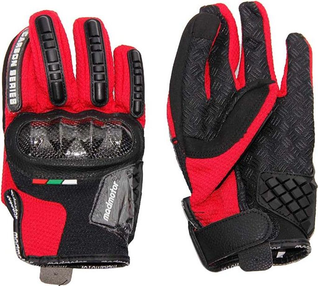 Motocross Handschuhe Motorrad Cross Downhill Bike MTB madmotor Rot Größe XXL