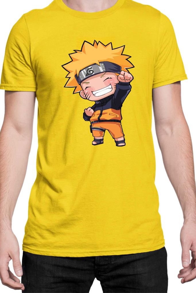 Herren T-Shirt Naruto Naruto Chibi, Man M / Gelb