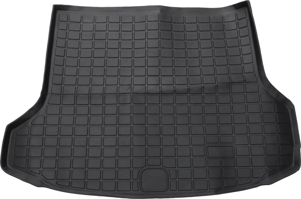 Cargo Liner Kofferraummatte Kofferraum Gepäck Kofferraumwanne Matte für Genesis GV70 2022-2024 Schwarz TPE 1 Stück Flaches Gesicht Schachbrettmu...