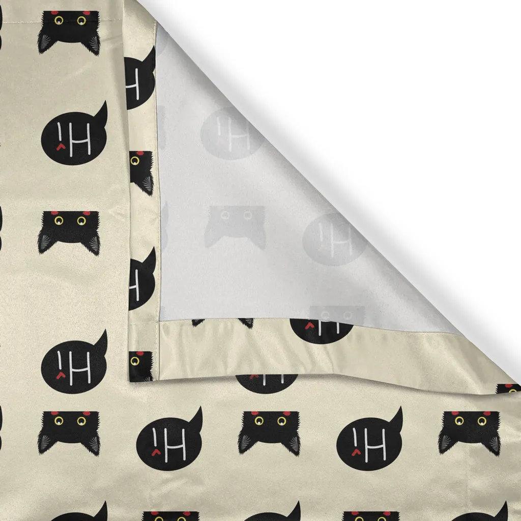 Rideau Chatons Noirs 280x245 cm : Cachez le vis-à-vis avec style
