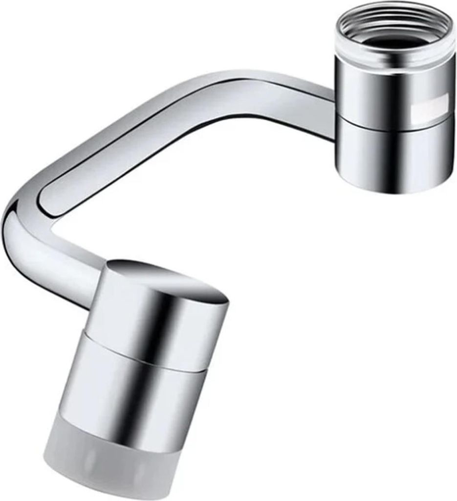 1080° drehbarer Wasserhahn-Verlängerungssatz aus Metall, U-förmig, mechanischer Universalarm, Doppelmodell, spritzwassergeschützter Filter, fü...