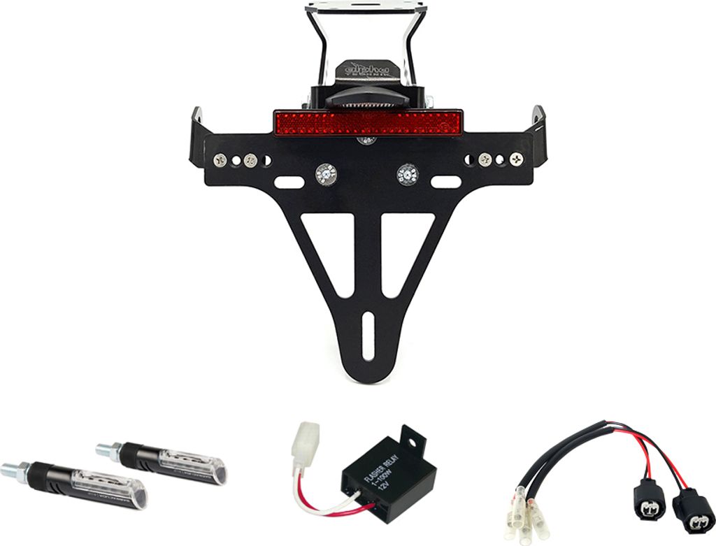 alpha Technik Kennzeichenhalter-Kit für Kawasaki Z900RS für Z900RS Cafe ZR900C EURO4