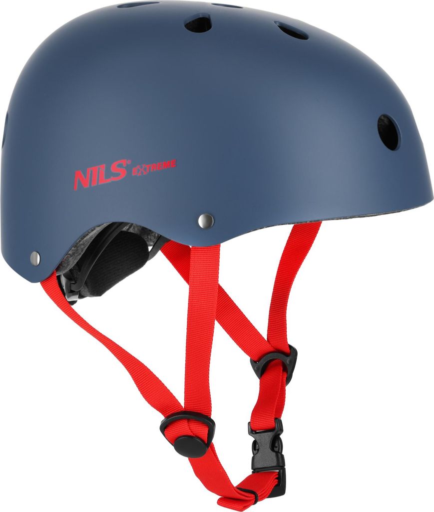 Mtw001-1 Helm Grau-Rot Grösse S (52-56Cm) Nils Extreme