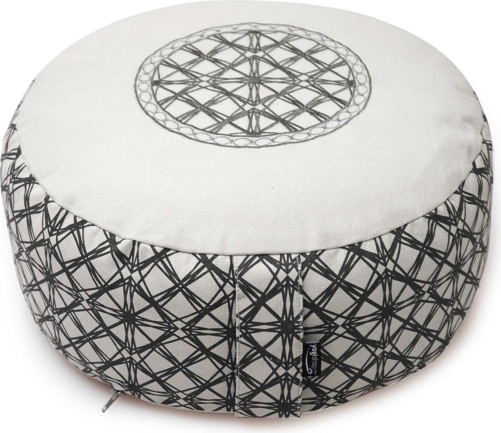 Meditationskissen rund - vintage - organic Baumwolle - ø 36cm x 15cm
