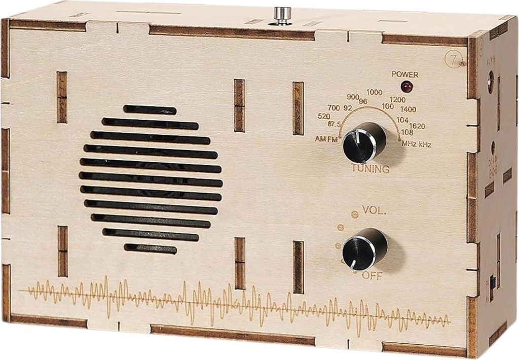 DIY Holz Radio Bausatz 3D FM-AM Radio zum Selbstbauen Produktbild 
