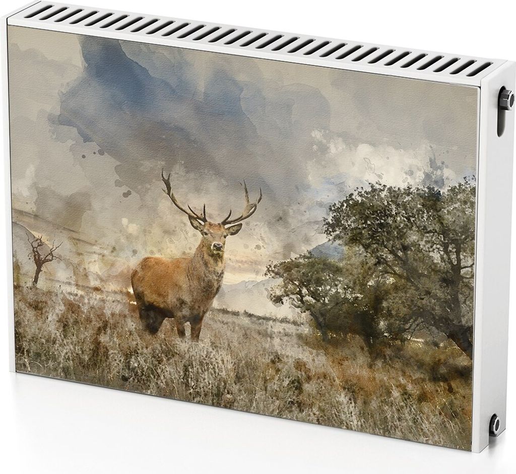 Landschaft – Magnetische Heizkörperabdeckung – 80x60 cm – Magnet Heizkörperabdeckung – 3D Würfel – Heizkörperverkleidung – Magnetis...