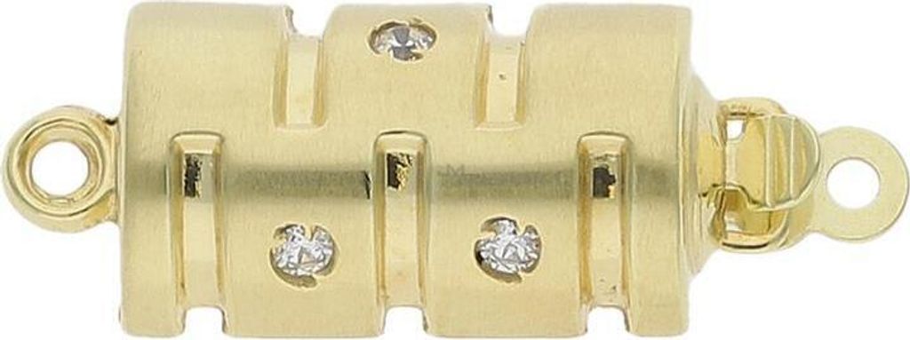 JuwelmaLux Perlenschließe 585 Gold mit Zirkonia JL30-09-4549