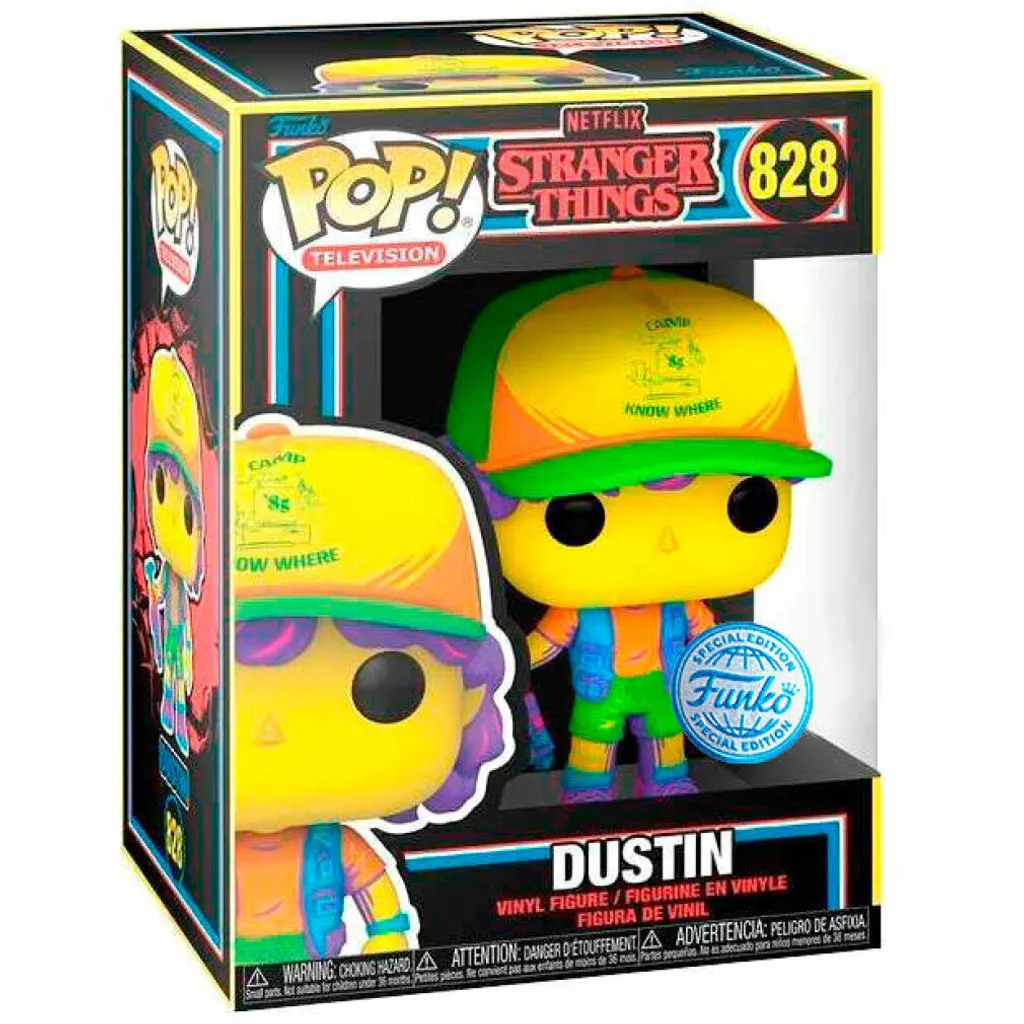 Funko Pop Stranger Things Dustin Blacklight Edition Exclusive n°1242