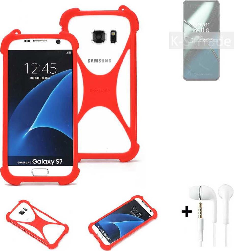 Handy-hülle + Kopfhörer kompatibel mit OnePlus 11 Schutz-hülle Bumper Silikon Schutz Hülle Cover Case Silikoncase Silikonbumper TPU Softcase